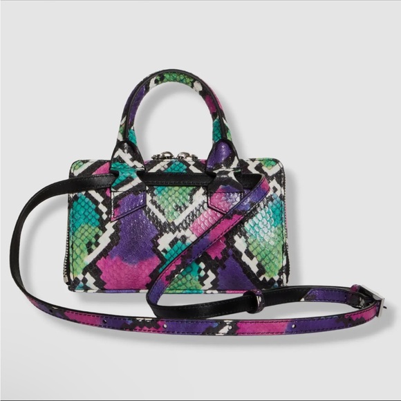 The Attico Black Mini Friday Bag Snakeskin Multicolor Belt Bag Crossbody - Picture 4 of 14